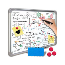 Белая магнитная доска 60x45 см + губка (Польша)